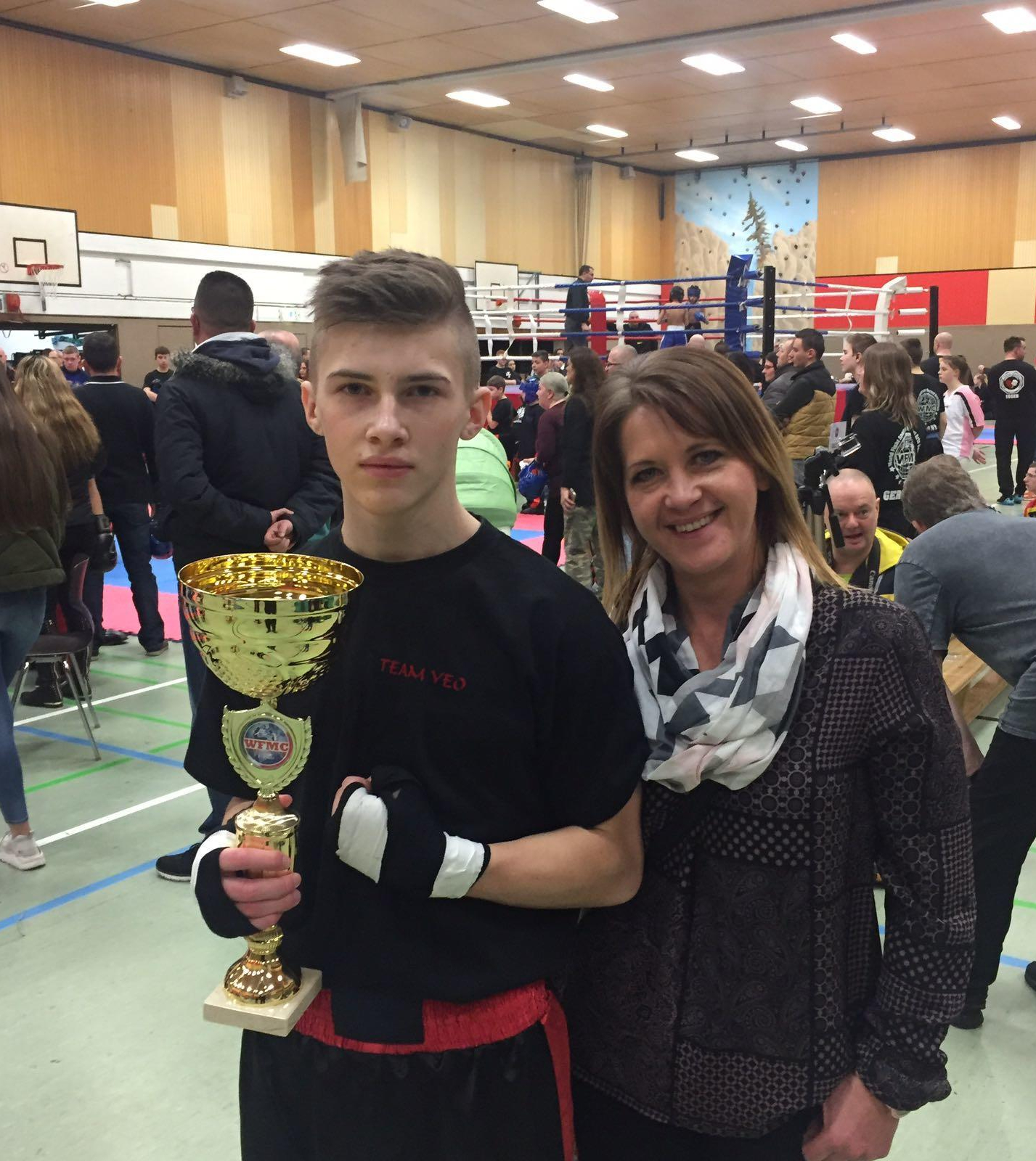 Mikel Taach - 1. Platz beim Kick-Thai-Boxen (Battle of Westfalia), Februar 2017