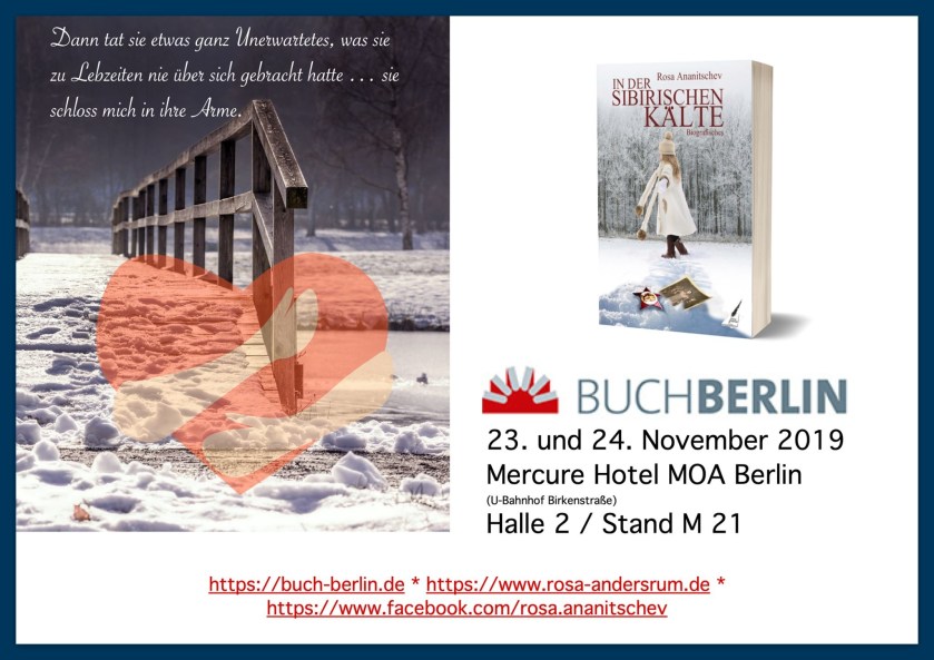 "In der sibirischen Kälte" von Rosa Ananitschev auf der Buchmesse Berlin 2019